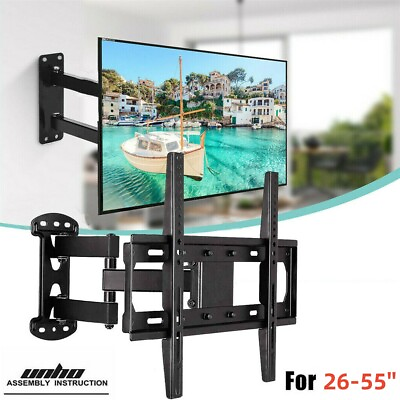 #ad Upgraded Full Motion Swing Arm Long Extension Wall Mount TV Bracket for 26 55quot; $33.92