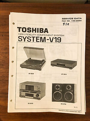 #ad Toshiba SYSTEM V19 STEREO Service Manual *Original* #2 $14.97