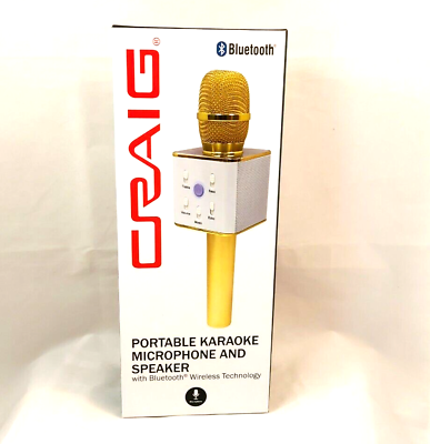 #ad CRAIG Bluetooth Handheld Karaoke Stereo Portable Microphone Speaker wireless NIB $16.98