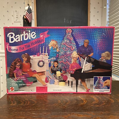 #ad 1994 BARBIE HOME FOR THE HOLIDAYS CHRISTMAS PLAYSET Read. EB19 $75.00