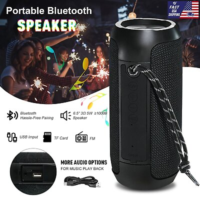 #ad US Stock Rechargeable Super Bass Portable Bluetooth USB Wireless Speaker $10.20