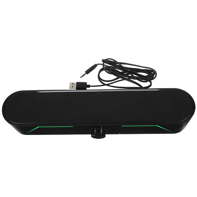 #ad Wired Long Luminous Stereo Speaker Sound Bar System Home Soundbar $29.65