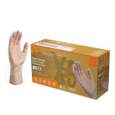 #ad GPX3 Vinyl Gloves Clear 3 Mil Industrial Latex Free food safe $59.98