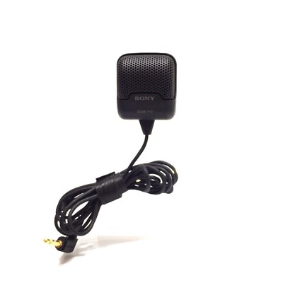 #ad Sony Clip on Electret Condenser Microphone 3.5mm Plug Black VGC ECM 717 GBP 99.99