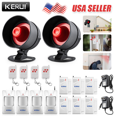 #ad Kerui Wireless Home Shop Alarm Security System Alert Garage Burglar Door Sensor $65.70