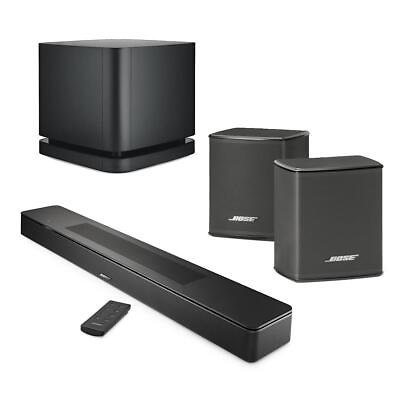 #ad Bose Smart Soundbar 600 with Wireless Surround Speakers Pair Bass Module 500 $1397.00