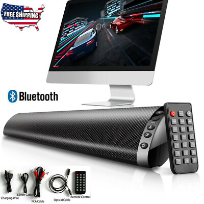 #ad TV Speaker Home Theater Soundbar Surround Sound Bar Bluetooth Speaker Wireless $36.99
