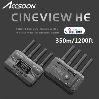 #ad Accsoon CineView HE 350m 1200ft 2.4GHz5GHz Wireless Video Transmitter Receiver $346.00