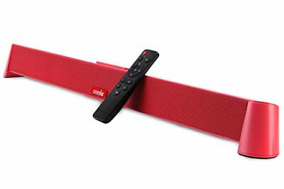 #ad Sound Bar CARRVAS Surround System for TV with Bluetooth 31 inches Red $44.99