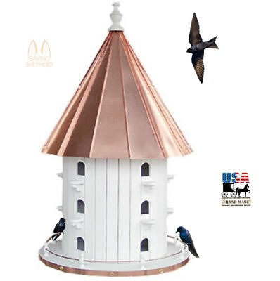 #ad 35quot; PURPLE MARTIN BIRDHOUSE 15 Hole Copper Roof Bird House Condo Amish USA $659.99