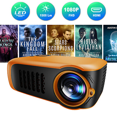 #ad Portable Office Projector LED 1080p 1500 Lumen Theater Cinema Video USB HD Party $36.99