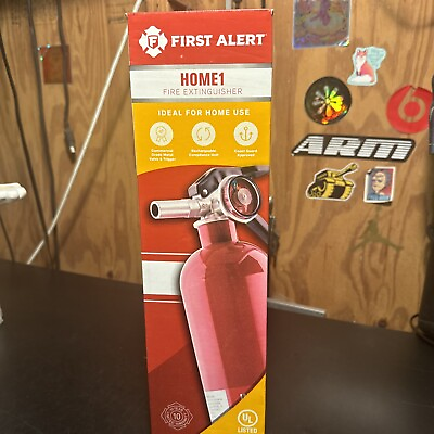 #ad First Alert HOME1 2.5 lb ABC Standard Home Fire Extinguisher Rechargeable Red $15.00