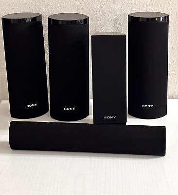 #ad Sony Surround Sound Speakers Set of 5 Black $32.40