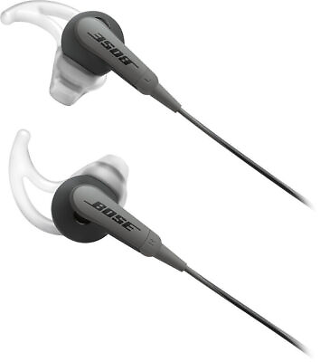 #ad 1set Bose SoundSport Wired 3.5mm Jack Earbuds In ear Headphones Charcoal Black $33.98