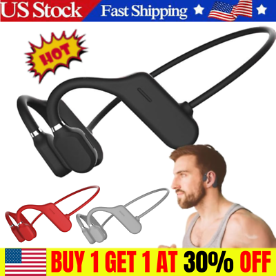 #ad NEW Inductivv Bone Conduction Headphones Bluetooth Wireless Heads Soundrevv US $10.99