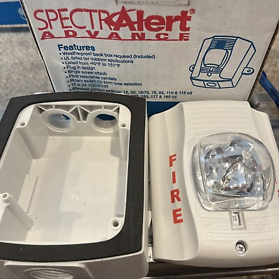 #ad Spectralert Advance SWK strobe STD CD White Outdoor System Sensor $45.00