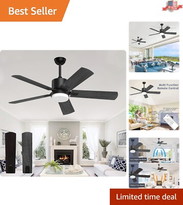 #ad Modern Rustic Wireless Ceiling Fan Sleek 52 inch LED Light Remote Control $141.97