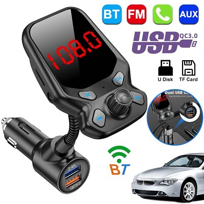 #ad Bluetooth Car FM Transmitter MP3 Player Hands free Radio Adapter Kit USB Charger $12.34