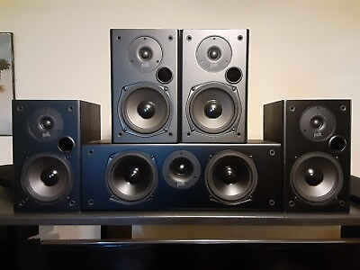 #ad Polk Surround Sound Speakers 4 T15s and 1 T30 Center $500.00