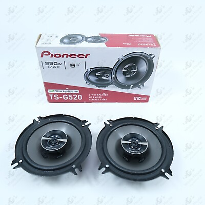 #ad Pioneer 5 1 4quot; 2 way Coaxial Speakers Pair Black TS G520 $34.99