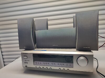 #ad Onkyo HT R340 Dolby Digital 5.1 Surround Sound AV Receiver w speakers $139.99