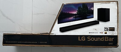 #ad LG SN6 3.1 Bluetooth Sound Bar with High resolution audio 420 W RMS Dolby Black $185.00
