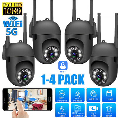 #ad 4PCS Wireless Security Camera System Outdoor Home 5G Wifi Night Vision Cam 1080P $23.99