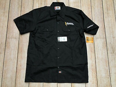 #ad New Dickies BOSE System Service Employee Uniform Large L Button Shirt Black Men $35.99