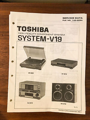 #ad Toshiba SYSTEM V19 STEREO Service Manual *Original* #1 $14.97