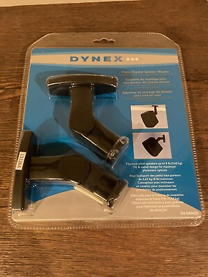 #ad “New” Dynex Home Theater Speaker Mounts DX SWM2B Holds up to 8 pounds $11.99