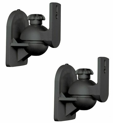 #ad #ad 2 Pack Lot Satellite Speaker Black Wall Mount Brackets for Bose Jewel Cube Pair $12.95