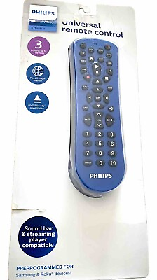 #ad Philips Blue Universal Remote Control All Major Brands 3 Devices SRP2013I 27 NEW $4.99