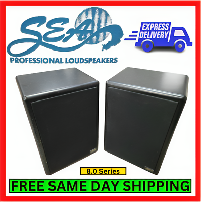 #ad Sea Speakers 8.0 Series Loudspeakers Home Theater System Audio Vintage Black Set $2699.99