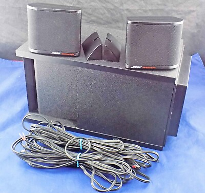 #ad Bose Acoustimass 3 Series ii Speaker System 2 Cubes 2 10ft Cables Bass Unit $89.23