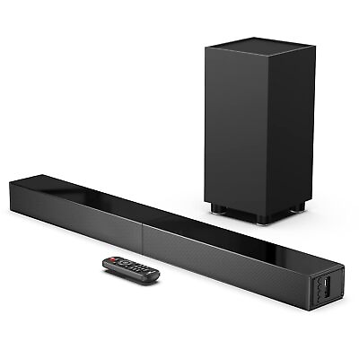 #ad 2.1 Sound Bar With Subwoofer Soundbar For Tv Surround Sound System With Blue $101.55