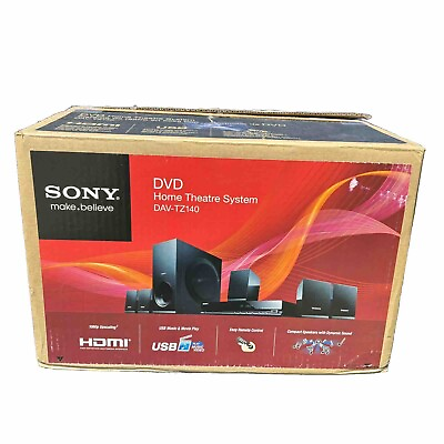 #ad Sony DVD Home Theatre System DAV TZ140 5 Speaker w Subwoofer 1080p Brand New $249.99