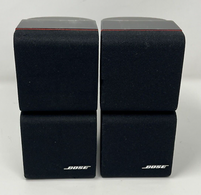 #ad 2x Bose Lifestyle Acoustimass Jewel Double Cube Speakers Red Line Black $59.99