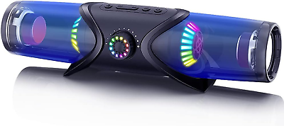 #ad Bluetooth Soundbar Computer Speaker for Desktop Monitor with RGB Light Subwoofer $35.99