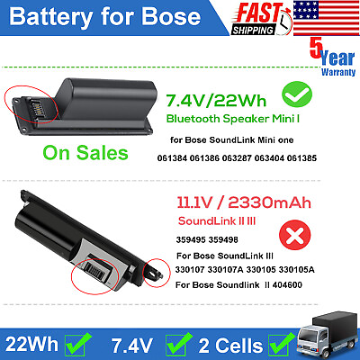 #ad 22Wh For Bose SOUNDLINK Mini 1 one Speaker 061386 063287 061385 061384 Battery $15.95