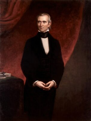 #ad James Polk 4quot; x 6quot; Re Print Photo w FREE acid free clear Top Loader $4.99