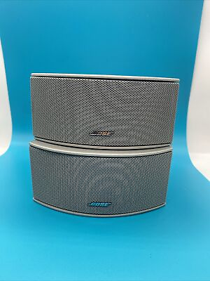 #ad Pair 2 Bose Cinemate Gemstone Speakers AV3 2 1 321 Series I II III GS GSX Silver $34.00