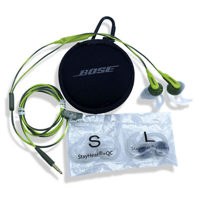 #ad Green Earbuds Wired Jack Bose Headphones In ear 3.5mm SoundSport $39.50