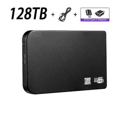 #ad 128 TB Portable External Hard Drive USB3.0 Interface HDD For Mobile PC Laptop $88.99