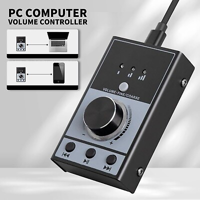 #ad Computer Speaker Multimedia USB Bluetooth Volume Control Knob Mute Play Button $14.87