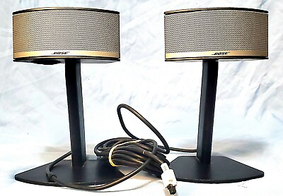 #ad Bose Companion 5 Left and Right Satellite Speakers w 4 Pin Connectors $28.00