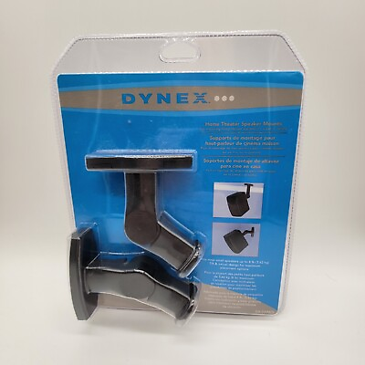 #ad Dynex Home Theater Speaker Mounts DX SWM2B New Swivel Black Brackets Hardware $15.00