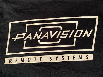#ad Panavision Remote Systems Womens V Neck T Shirt Black Small Movie Film Logo $14.99