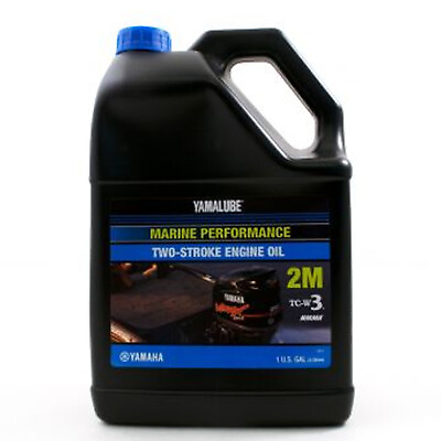 #ad Yamaha New OEM Yamalube 2M Marine 2 Stroke Engine Oil Gallon LUB 2STRK M1 04 $41.98