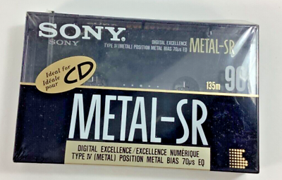 #ad SONY METAL SR 100 Blank Audio Cassette Tape Factory Sealed New C $29.95
