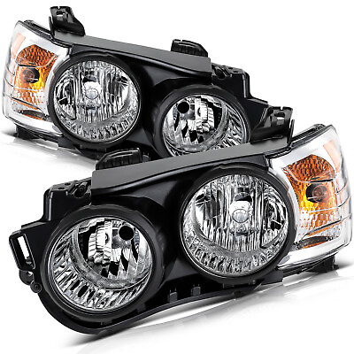 #ad For 2012 2016 Chevy Sonic Black LeftRight Replacement Headlights Assembly Pair $136.01